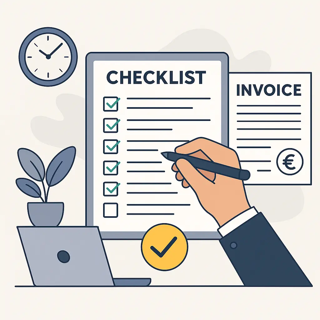 Checklist před odesláním faktury: 10 kroků, které zvyšují pravděpodobnost úhrady