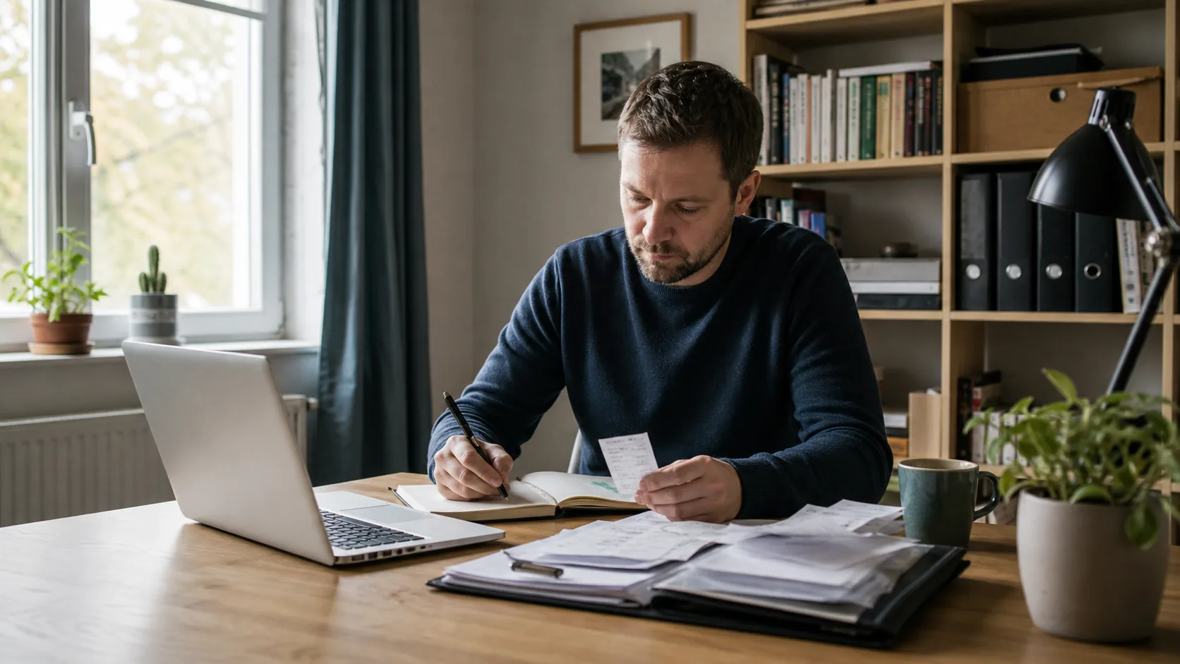 OSVČ vede jednoduchou evidenci faktur v notebooku a složkách